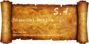 Stenczel Attila névjegykártya
