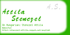 attila stenczel business card